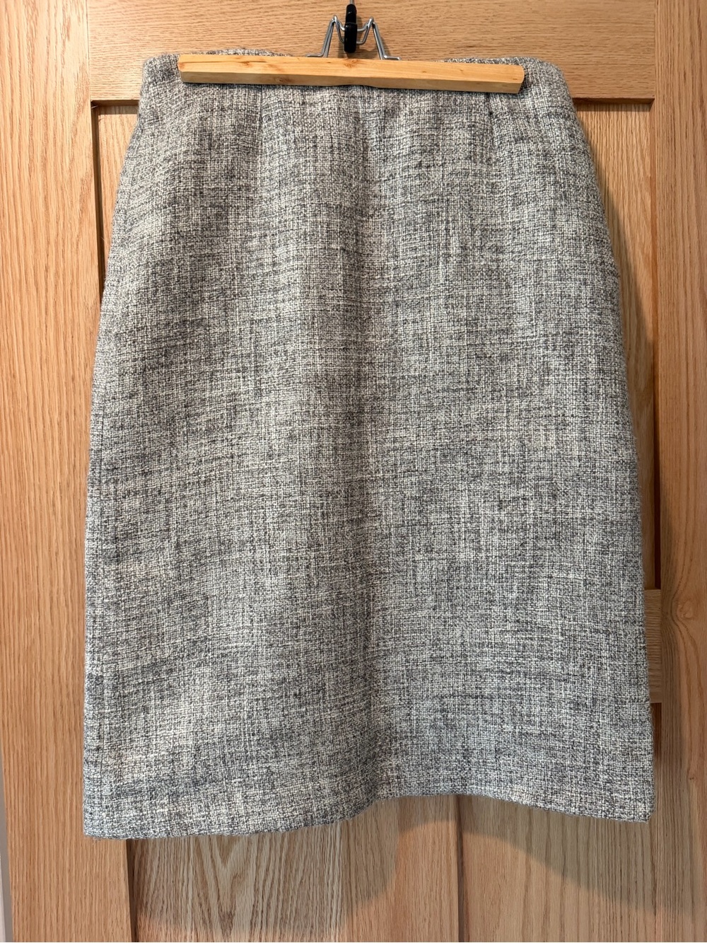 J. Crew Gray Tweed Wool Pencil Skirt